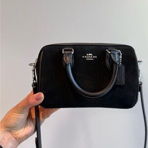 Viral Coach Black Mini Suede Bag